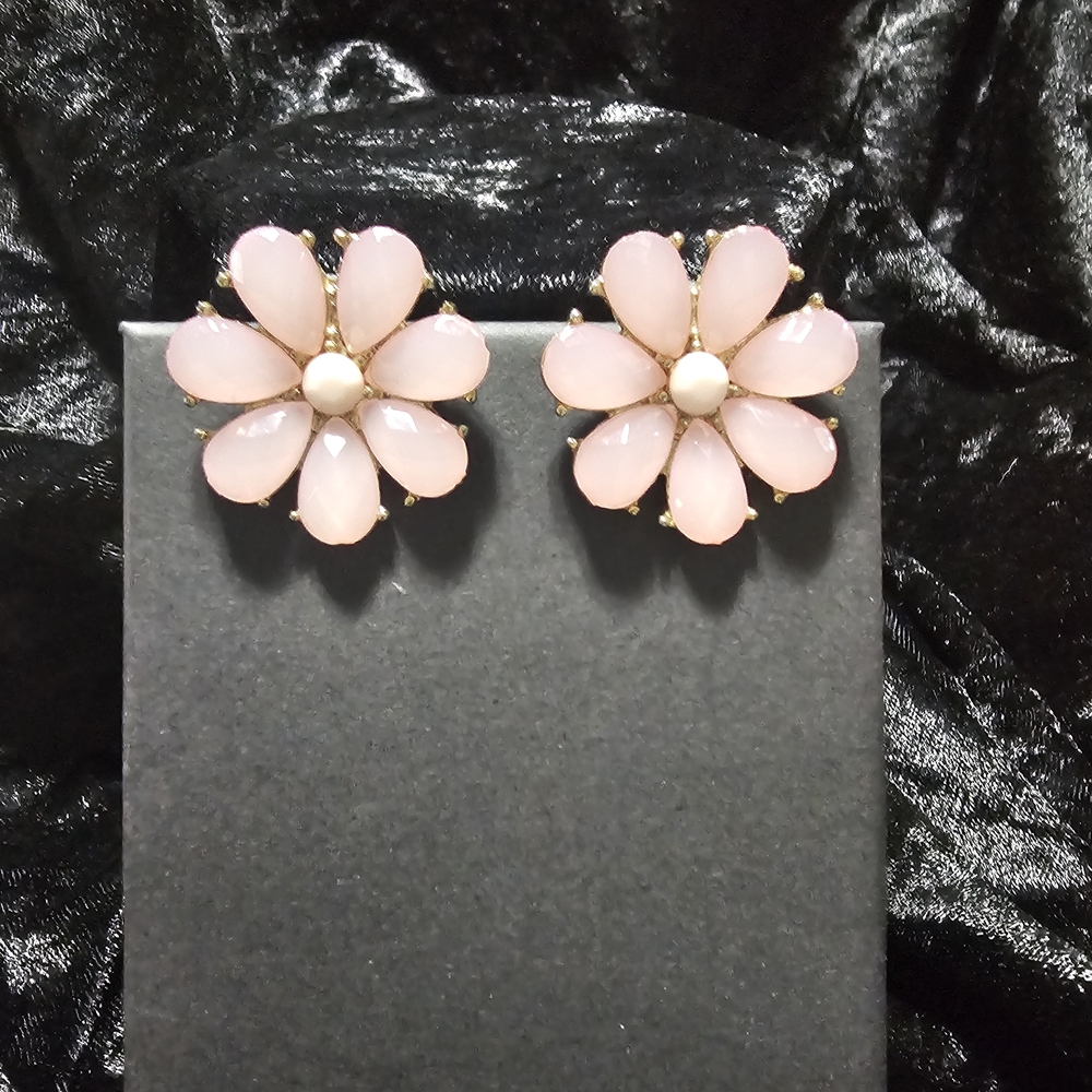 Pink Floral Earrings